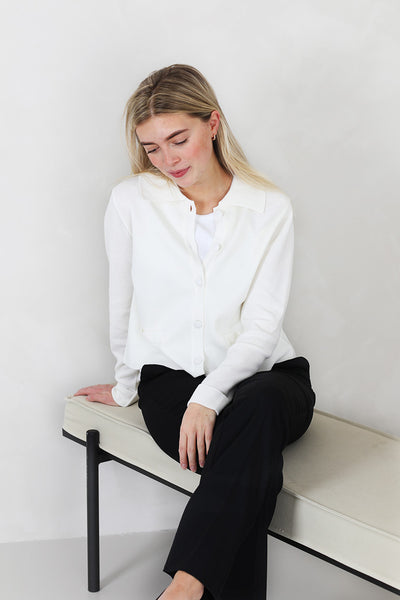 Ulla cardigan white