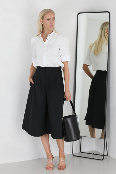 Poplin skirt pants